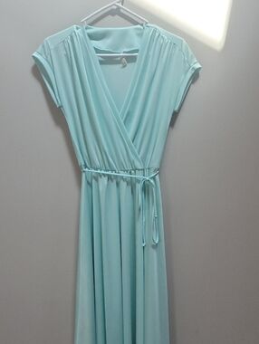 Mint Green Wrap Maxi Dress - Women